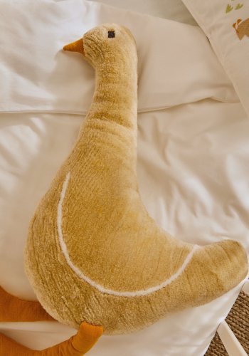 KAVE HOME Milu beige, gseformet, bomuldspude, 50 cm