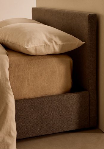 KAVE HOME Nahiri sengeramme, m. sengegavl og opbevaring - gr (til en 160x200 cm madras)