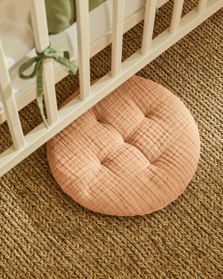 KAVE HOME Laily pink pude lavet af 100% kologisk bomuld, Ã˜30 cm