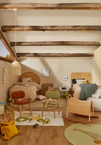  KAVE HOME Bamban gyngehest - natur rattan og natur tr