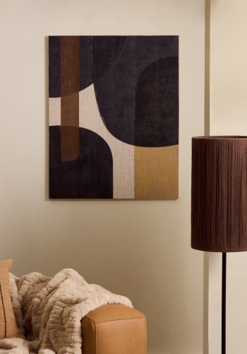 KAVE HOME Tonol, brunt abstrakt lrred, 100 x 80 cm