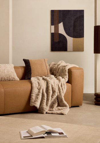 KAVE HOME Tonol, brunt abstrakt lrred, 100 x 80 cm