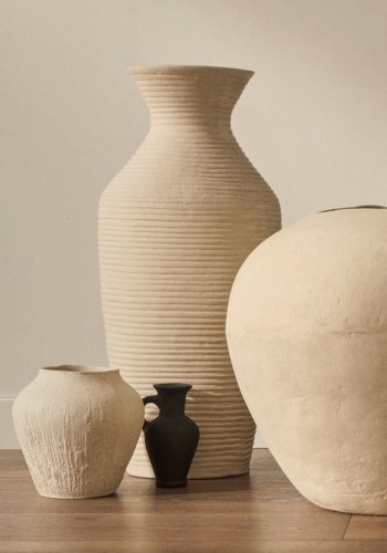 KAVE HOME Pria hvid, papmaché vase, 72 cm