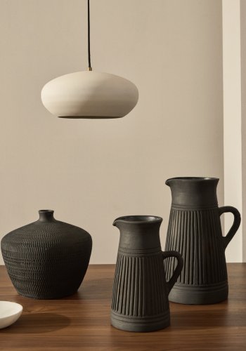 KAVE HOME Inda metalloftslampe i hvid finish, 30 cm