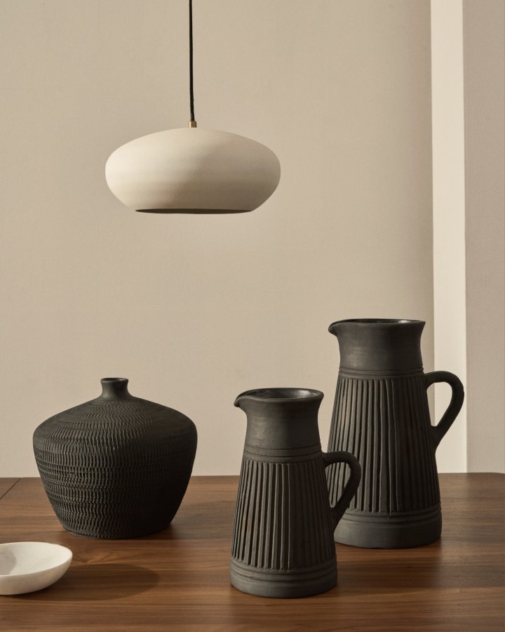 KAVE HOME Inda metalloftslampe i hvid finish, 30 cm