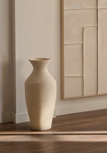 KAVE HOME Pria hvid, papmaché vase, 72 cm