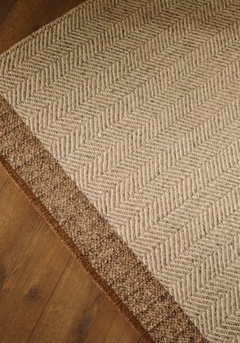 KAVE HOME Nifelia beige uld jacquard tppe, 200 x 300 cm