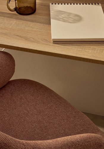 KAVE HOME Einara kontorstol, m. armln - lyserd stof og polypropylen