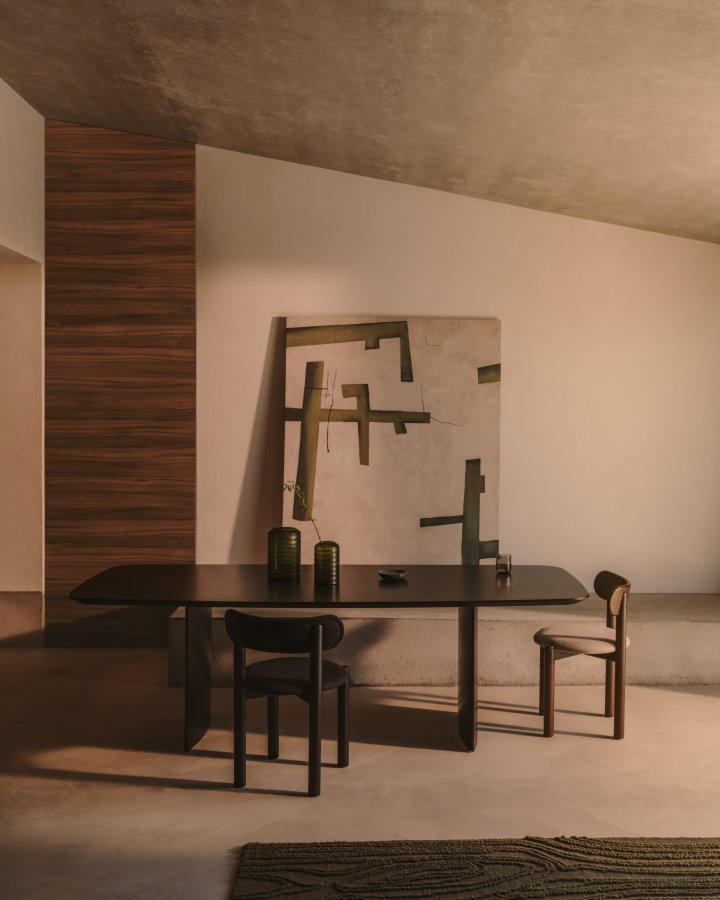 KAVE HOME Fida, grn abstrakt lrred, 180 x 140 cm