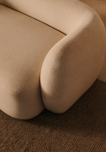 KAVE HOME Modulopbygget 2-personers sofa Martina i ecru chenille med venstre chaiselong 230 cm