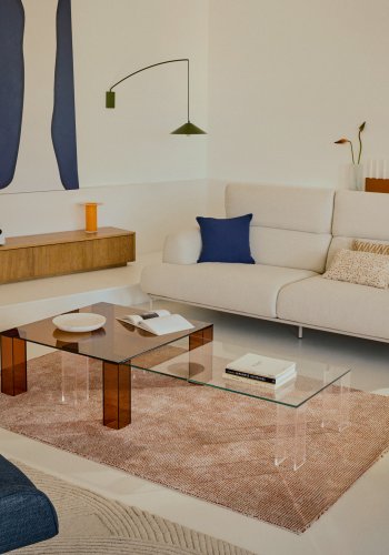 KAVE HOME Adularia sofabord, rektangulr - klar hrdet glas (140x60)