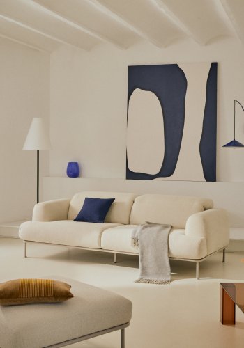 KAVE HOME Navat gulvlampe med metalfod i grnmalet finish