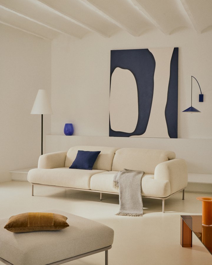 KAVE HOME Navat gulvlampe med metalfod i grnmalet finish