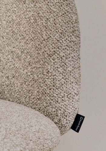 KAVE HOME Minda stol i tyk beige chenille og stlben i beige finish, FSC Mix Credit