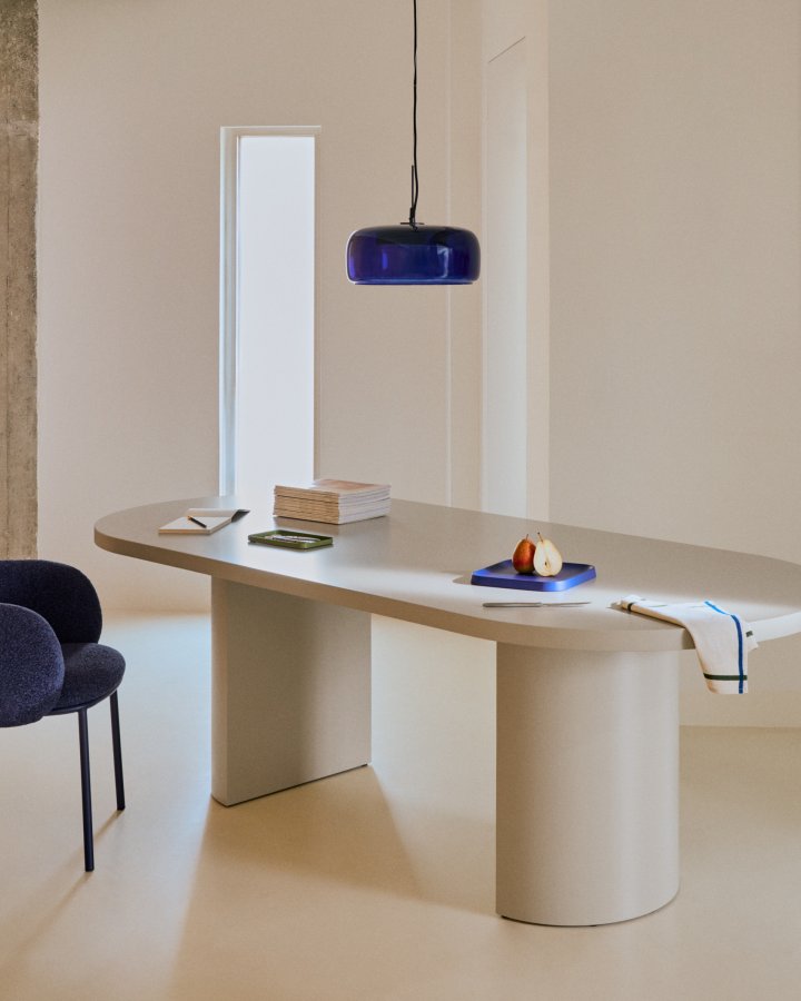 KAVE HOME Nealy bord i lakeret MDF i ecru finish, 200 x 100 cm