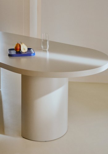 KAVE HOME Nealy bord i lakeret MDF i ecru finish, 200 x 100 cm