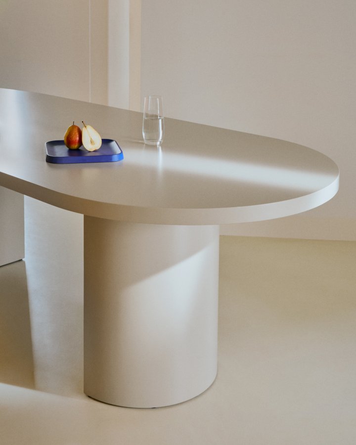 KAVE HOME Nealy bord i lakeret MDF i ecru finish, 200 x 100 cm