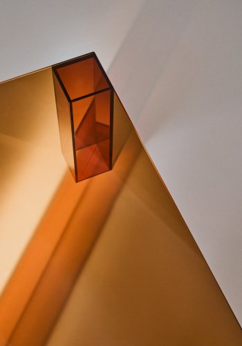 KAVE HOME Adularia sofabord, rektangulr - brun hrdet glas (140x60)