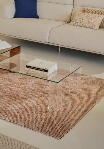 KAVE HOME Adularia sofabord, rektangulr - klar hrdet glas (140x60)