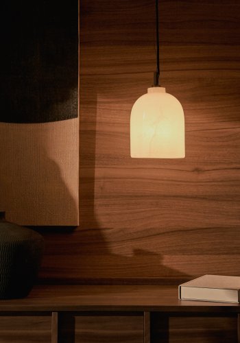 KAVE HOME Shenli loftlampe i alabast, 15 cm