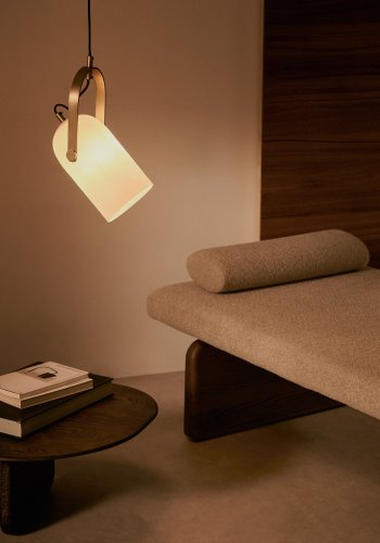 KAVE HOME Reisy loftslampe af glaseret glas, Ã˜14 cm