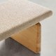 KAVE HOME Topaz bnk i beige chenille og FSC 100% massivt asketr i naturlig finish, 150 cm