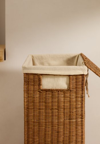 KAVE HOME Indali st med 2 rattankurve, 43 x 27 cm / 50 x 20 cm