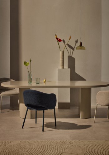 KAVE HOME Nealy bord i lakeret MDF i ecru finish, 240 x 100 cm