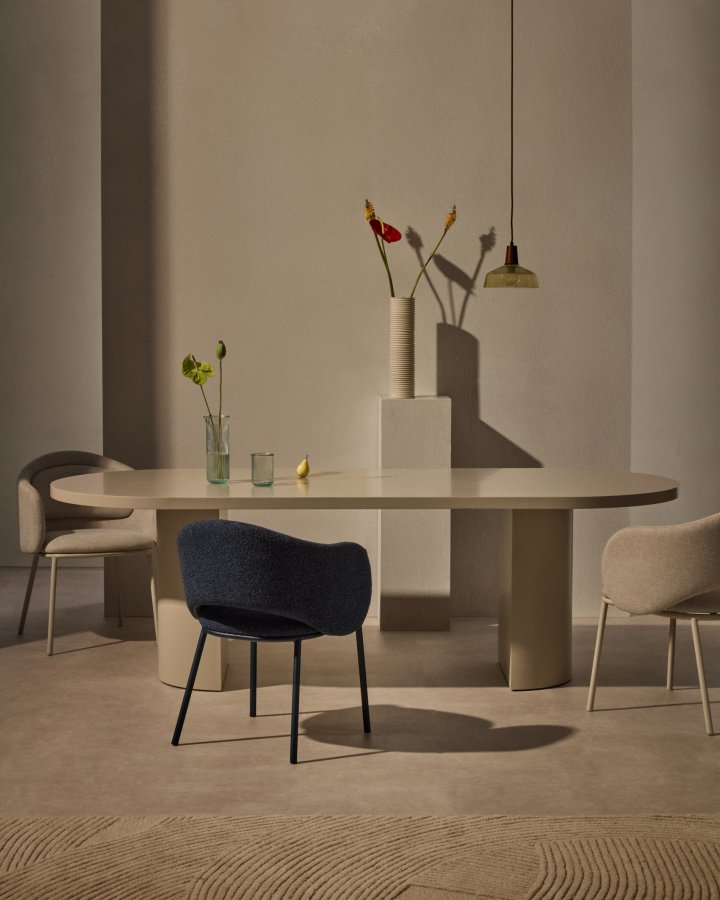 KAVE HOME Nealy bord i lakeret MDF i ecru finish, 240 x 100 cm