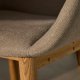 KAVE HOME Konna stol i beige med ben af massivt asketr i naturlig finish