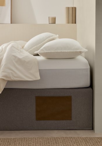 KAVE HOME Matters foldesofa, m. opbevaring - gr stof (til en 160x200 cm madras)