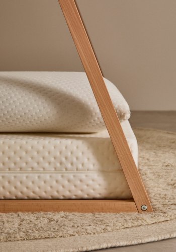 KAVE HOME Valery Adaptive Foam madras, til Maralis tipi brneseng - hvid stof (90x190)