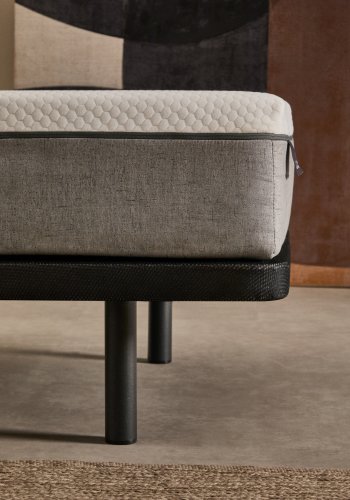 KAVE HOME Under sengebund uden ben - sort stof (til 80x200 cm madras)