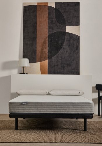 KAVE HOME Under sengebund uden ben - sort stof (til 140x190 cm madras)