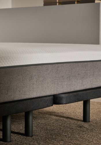 KAVE HOME Under sengebund uden ben - sort stof (til 180x200 cm madras)