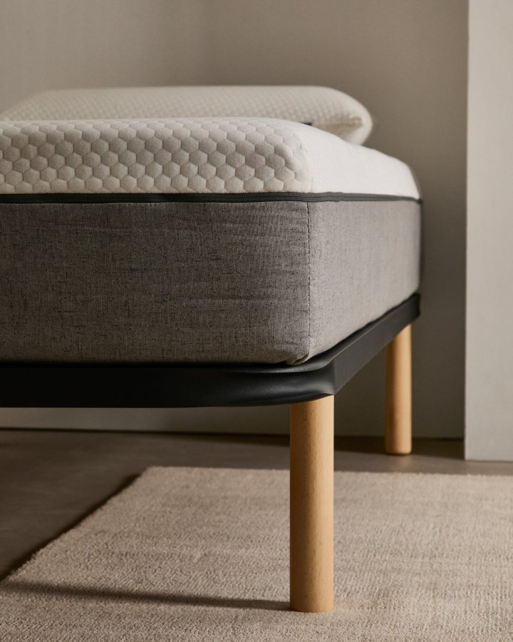 KAVE HOME Talo sengebund uden ben, m. lameller - gr metal (90x190)