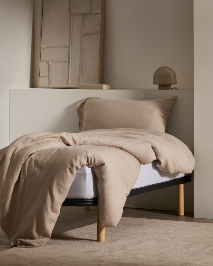 KAVE HOME Talo sengebund uden ben, m. lameller - gr metal (90x190)