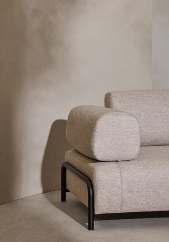 KAVE HOME Compo 3 pers. sofa - beige polyester og stl