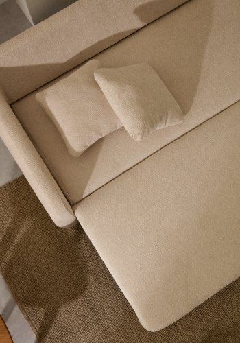 KAVE HOME Laira 3 pers. sovesofa - ecru chenille stof (225cm)