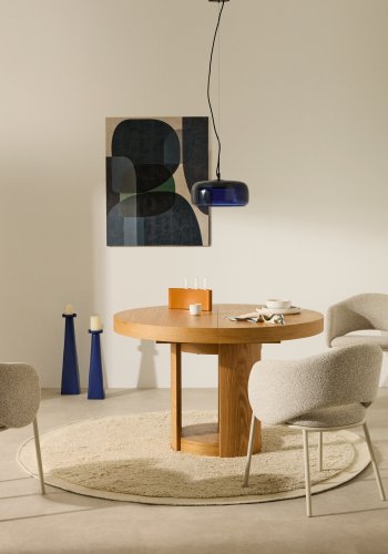 KAVE HOME Nemsa bl og grn abstrakt lrred, 90 x 60 cm