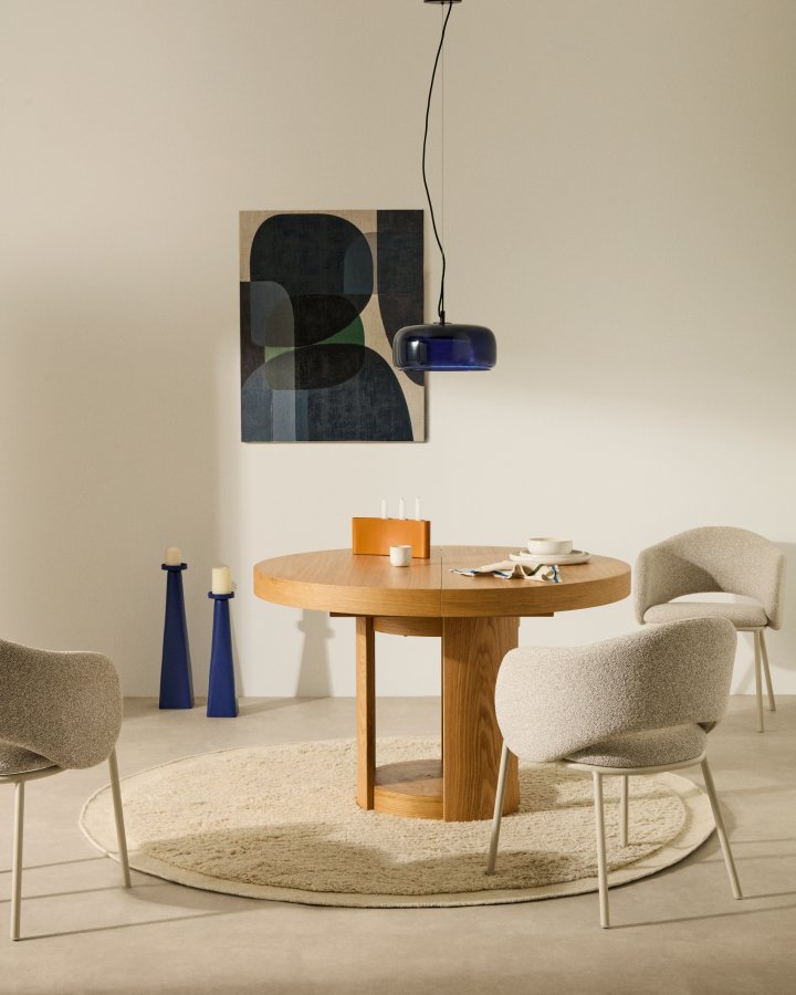 KAVE HOME Nemsa bl og grn abstrakt lrred, 90 x 60 cm