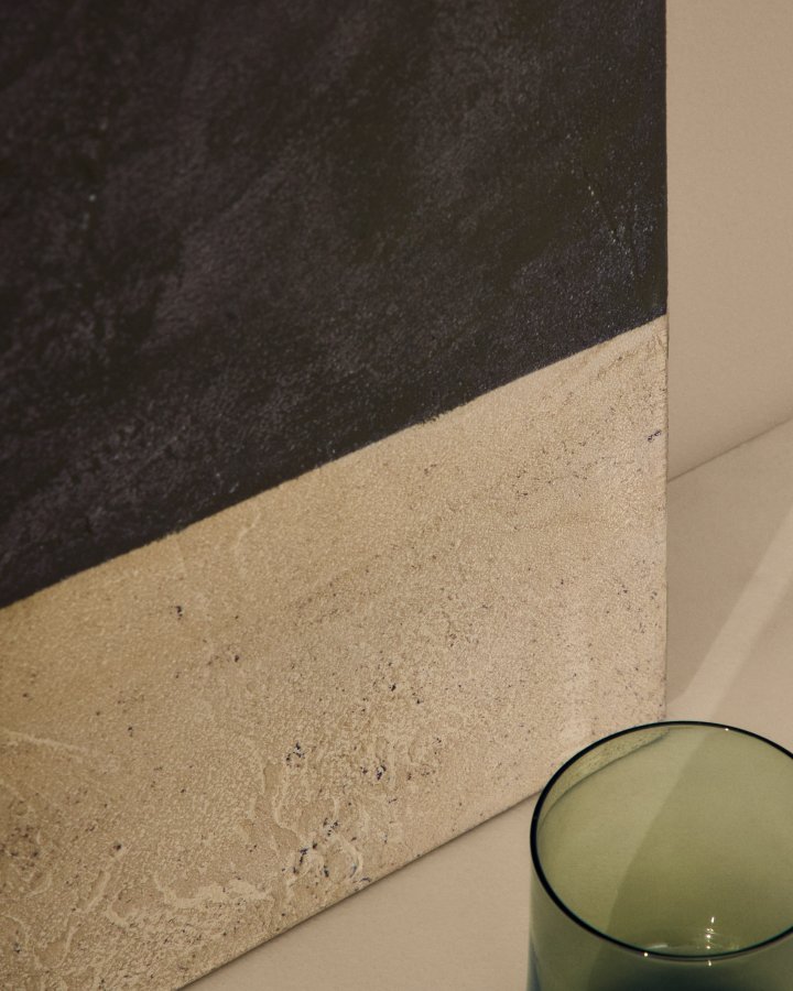 KAVE HOME Fida, grn abstrakt lrred, 118 x 94 cm