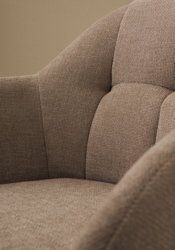 KAVE HOME Dorina drejestol i beige chenille og stlben i beige finish