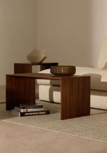 KAVE HOME Litto sofabord i valndfiner med naturlig farvefinish, 90 x 45 cm