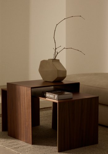 KAVE HOME Litto sidebord i valndfiner med naturlig farvefinish, 55 x 40 cm