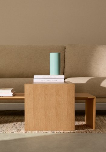 KAVE HOME Litto egefiner sofabord med naturlig farve finish, 140 x 70 cm