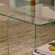 KAVE HOME Zaren gennemsigtigt hrdet glas sofabord, 120 x 60 cm