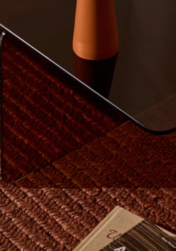 KAVE HOME Zaren brunt sofabord af hrdet glas, 120 x 60 cm