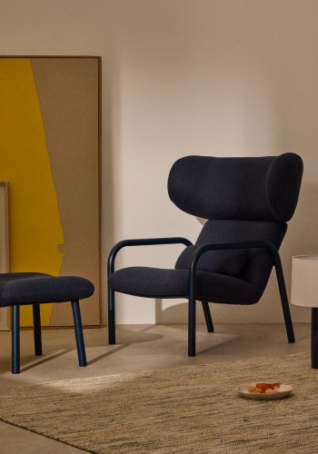 KAVE HOME Inari lnestol i beige med beigelakeret stlfinish FSC Mix Credit