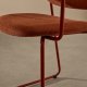 KAVE HOME Meli stol i terracotta chenille med stel af terracotta metal FSC Mix Credit